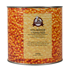 Bönor Vita Tomatsås 2620g Pedros